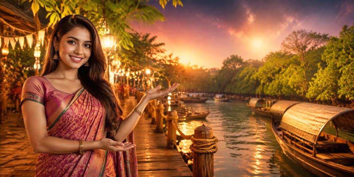 সুন্দরবনে রাতের বাজারে টস প্রেডিকশন গেম চলছে